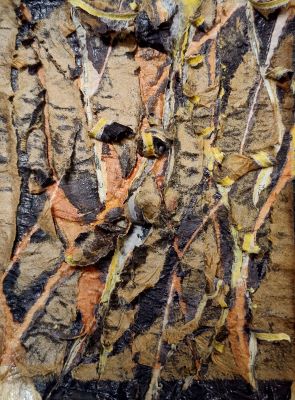 Layered torn paper complete