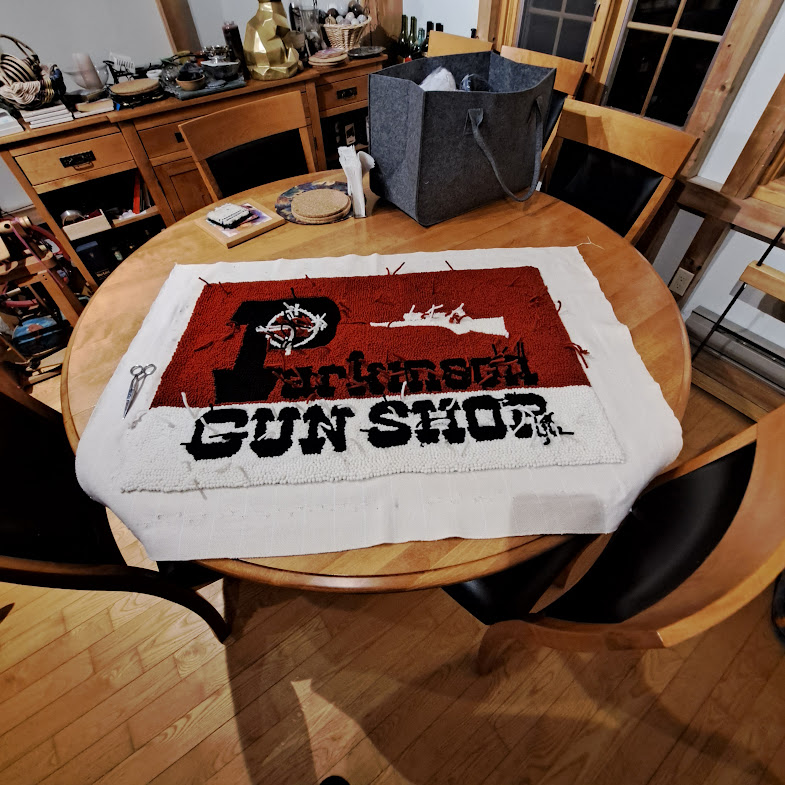 Rug off the frame