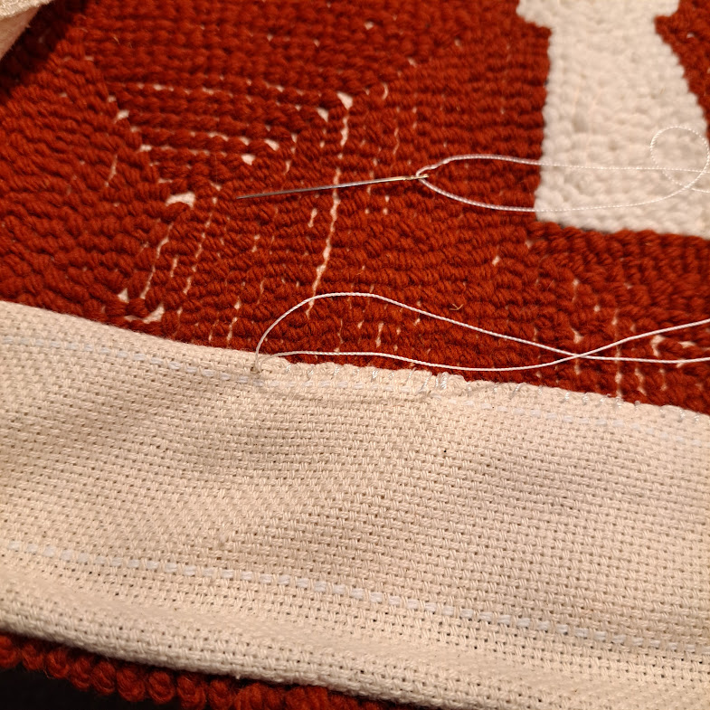 Sewing the binding