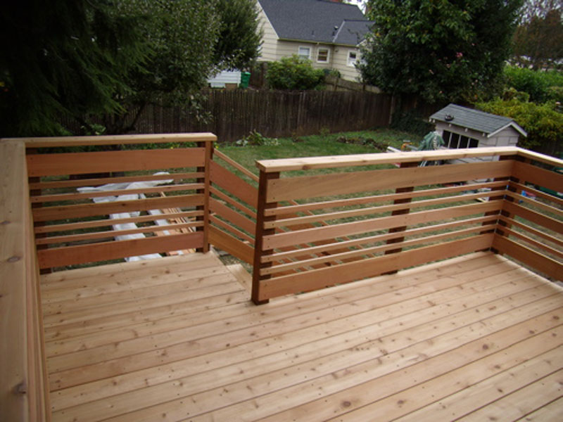Horizontal Wood Railing