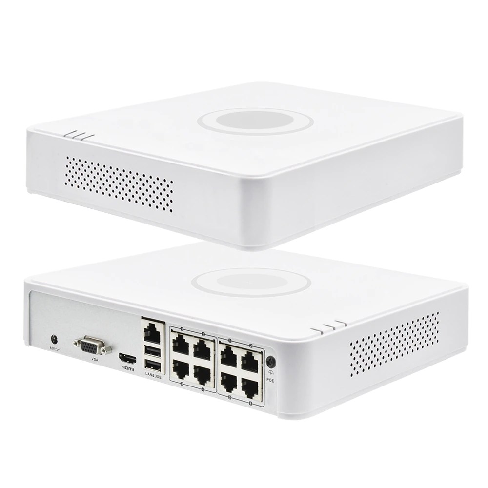 HIK - 8ch NVR 4MP H264+ 1 SATA 8 PoE mini 1U case
