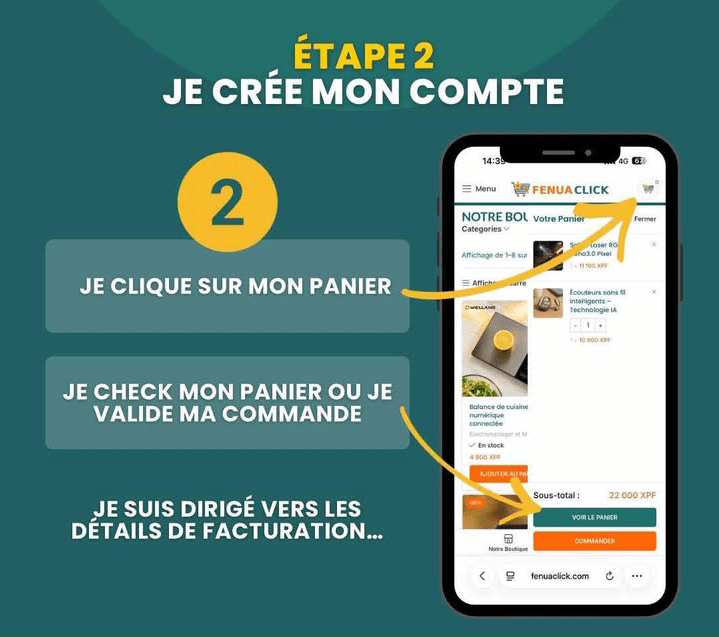 Interface Livraison Fenua Click