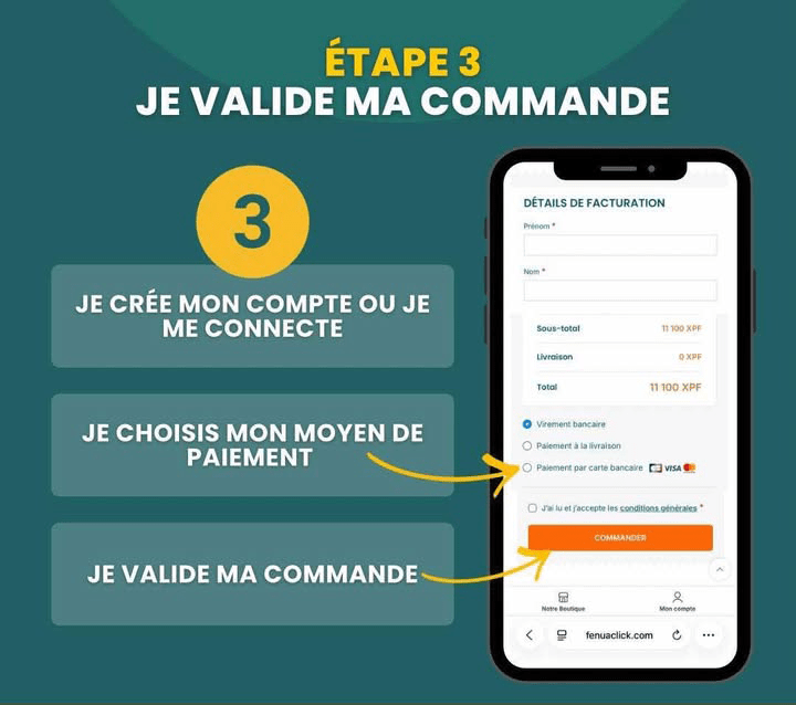 Interface Paiement Fenua Click