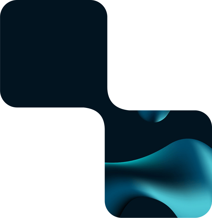 Abstract blue fluid shape