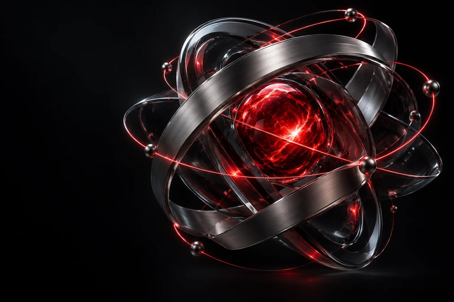 Glowing security network orbit