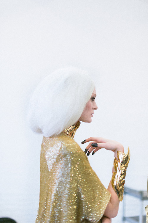 Backstage at Thom Browne