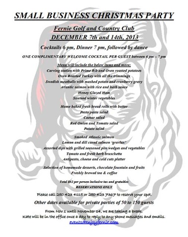 Fernie Small Business Christmas Party