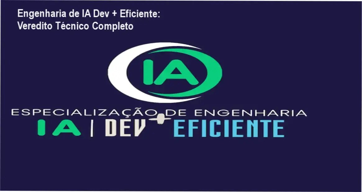Diagrama técnico de arquitetura de IA representando o método Dev + Eficiente
