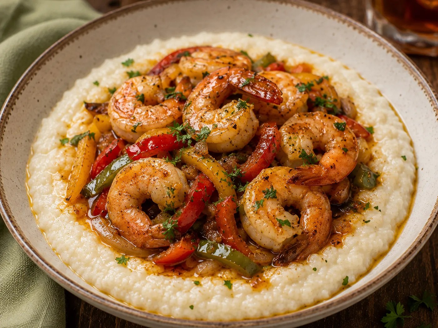 Shrimp and Grits from the Pepper Peninsula, a Ferrand Farms recipe