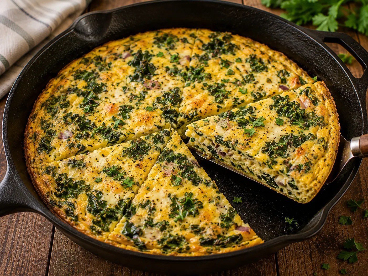 Kale & Herb Garden Frittata, a Ferrand Farms recipe