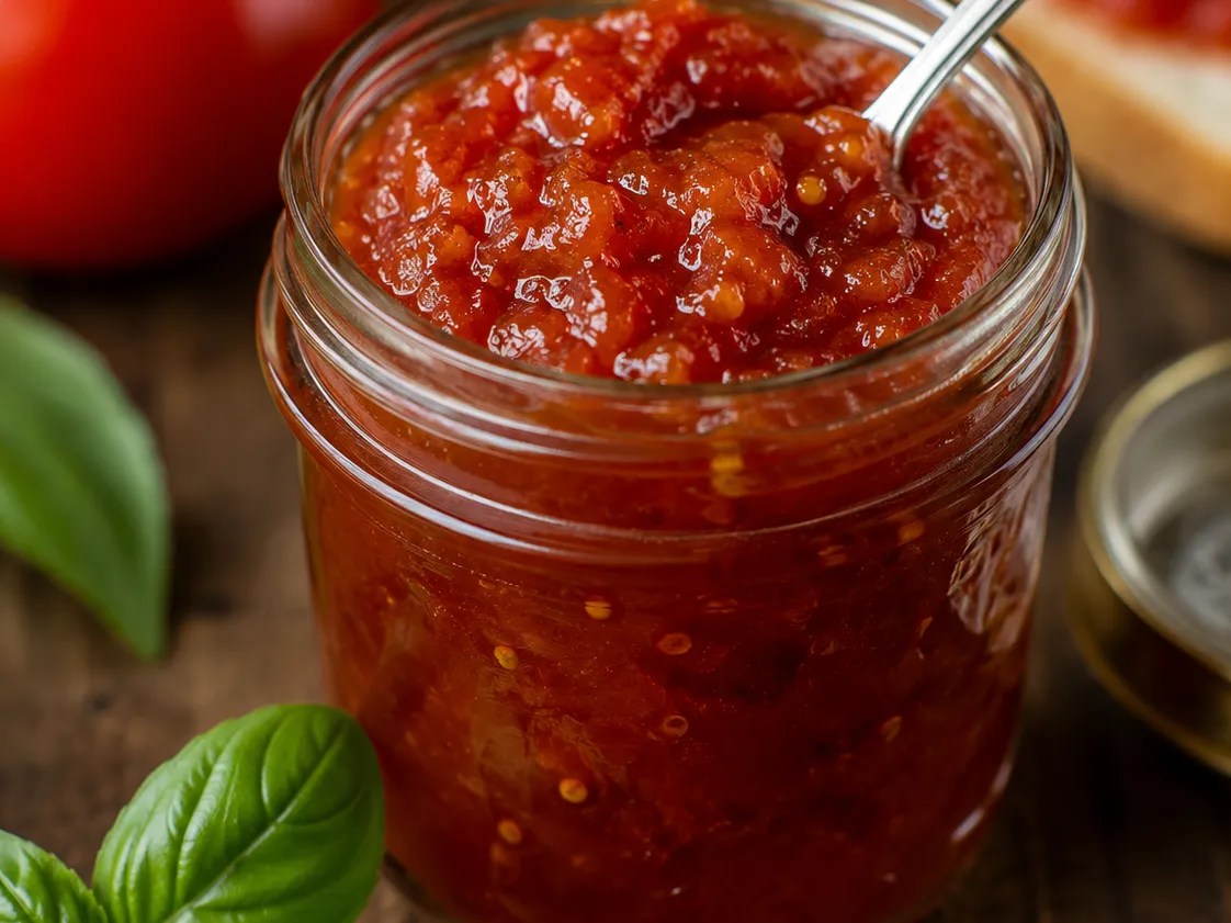 Tomato-Basil Preserves, a Ferrand Farms recipe