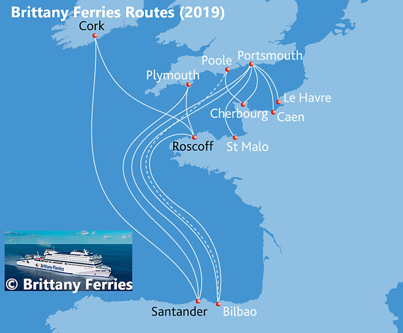 Battery Park Ferry Map Brittany Ferries Route Map1 