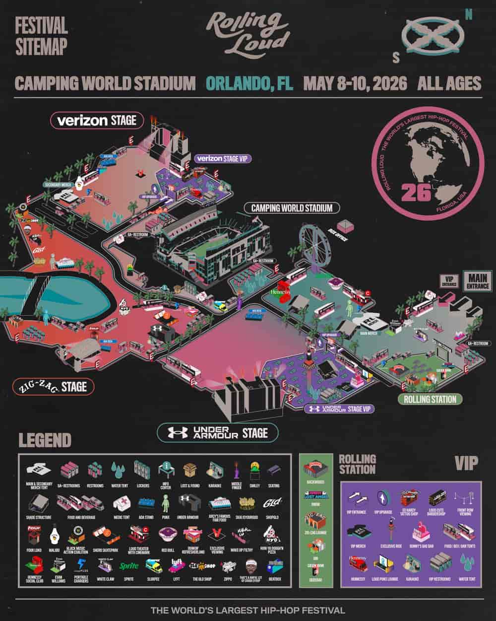 Update Rolling Loud USA 2026 Returns In May Lineup Timetable Map Rollingloud Usa 2026 Map 