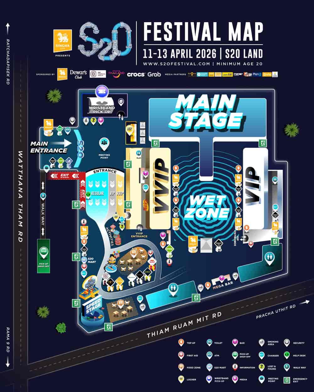 S2O Songkran Music Festival 2026 S2o 2026 Map 