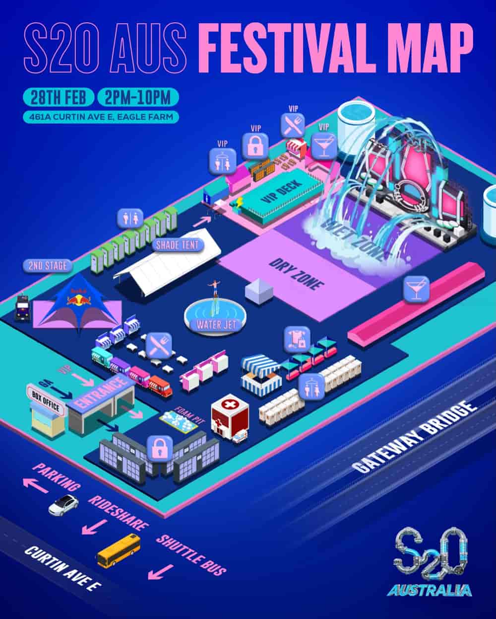 Update S2O Australia Songkran Music Festival 2026 Returns In February S2o Australia 2026 Map 