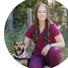 Dr. Emily Johns with her dog