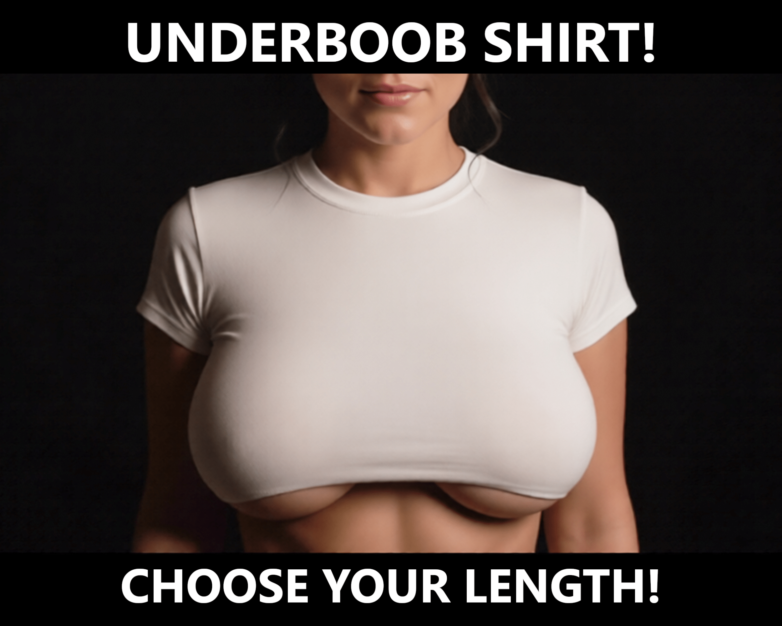 Custom Length Crop Tee Model 2