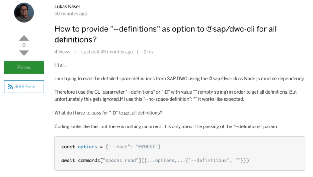 sap cpmmunity question