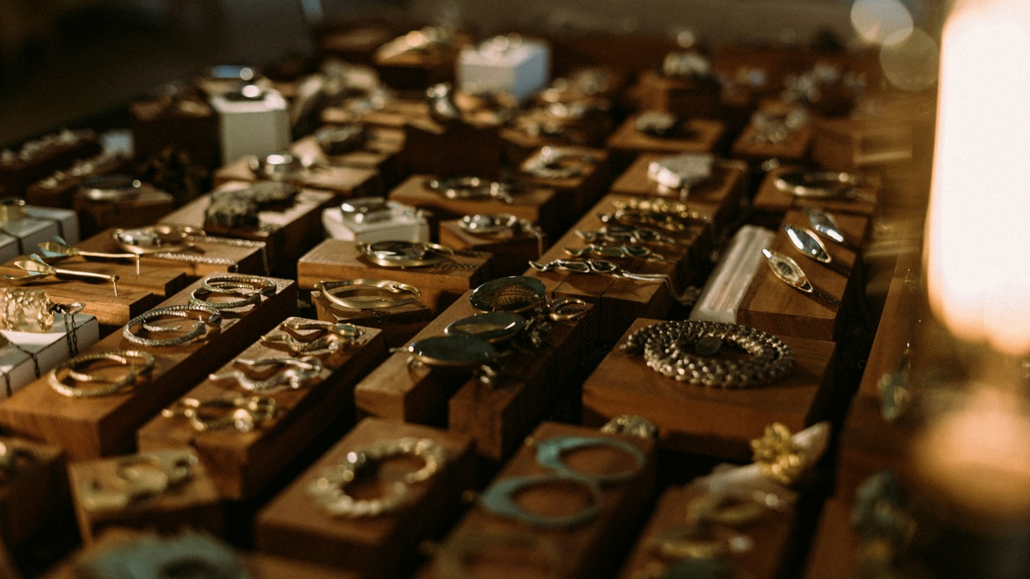stunning array of antique bangles