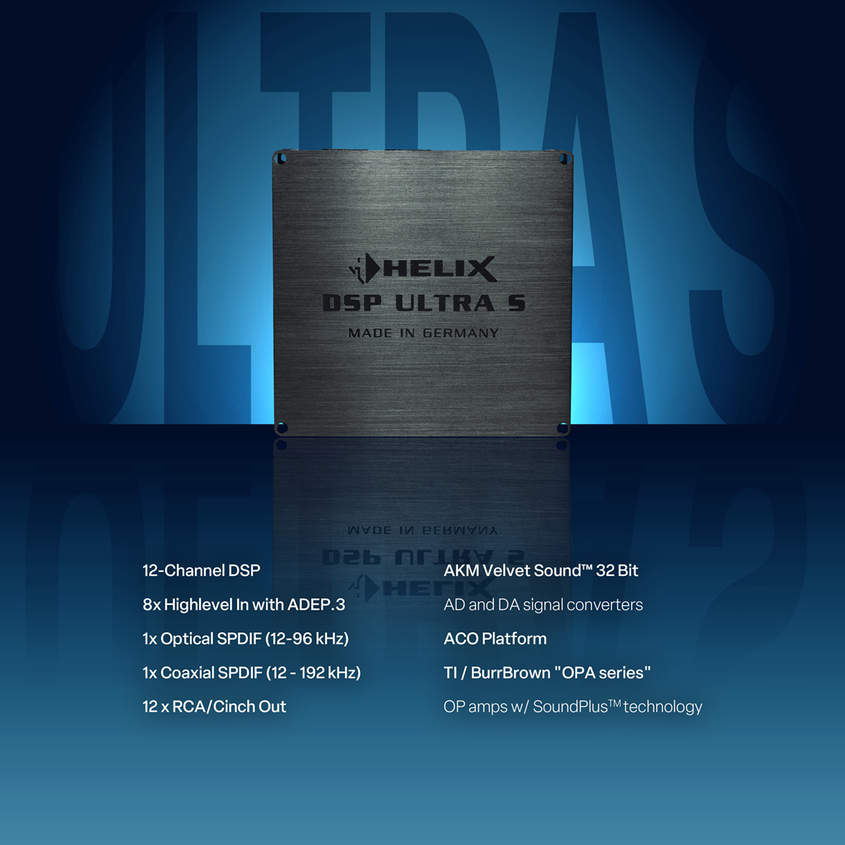 Helix Processors | DSP ULTRA S - Twelve Channel Car Audio Digital