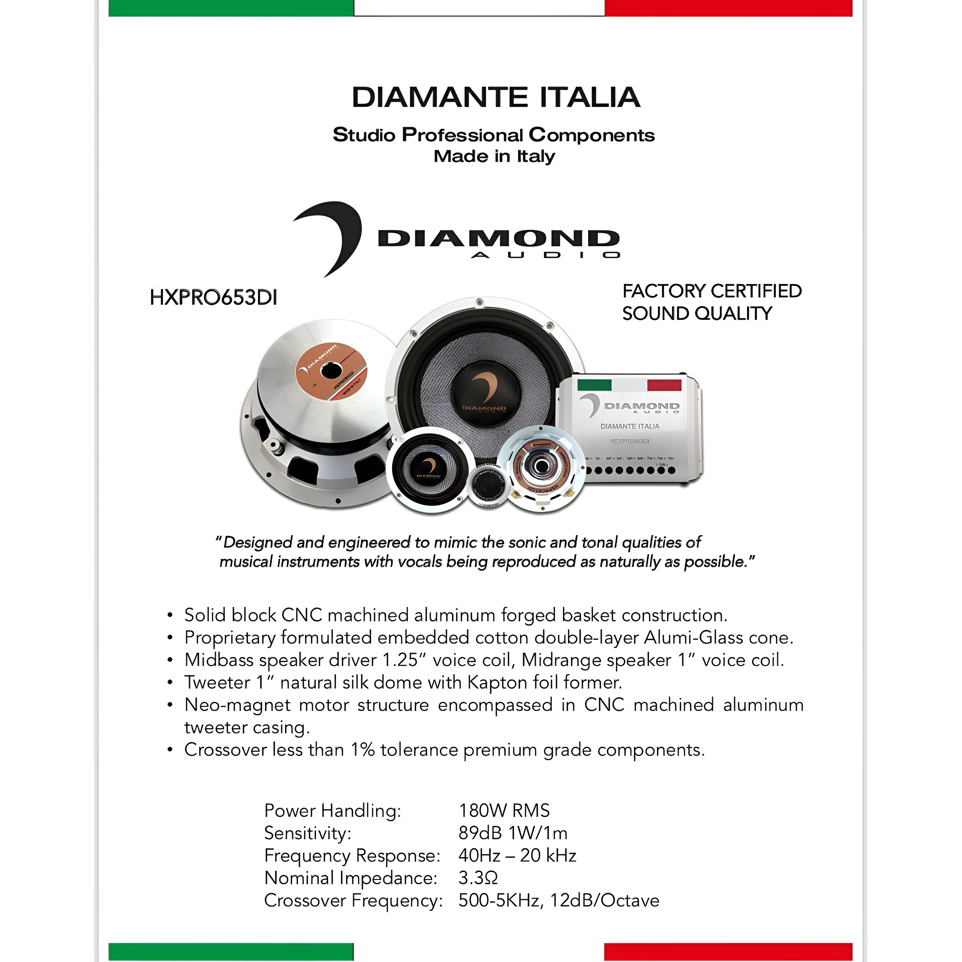 Diamond Audio Hex Pro | HXPRO653DI - Three-way 6.5