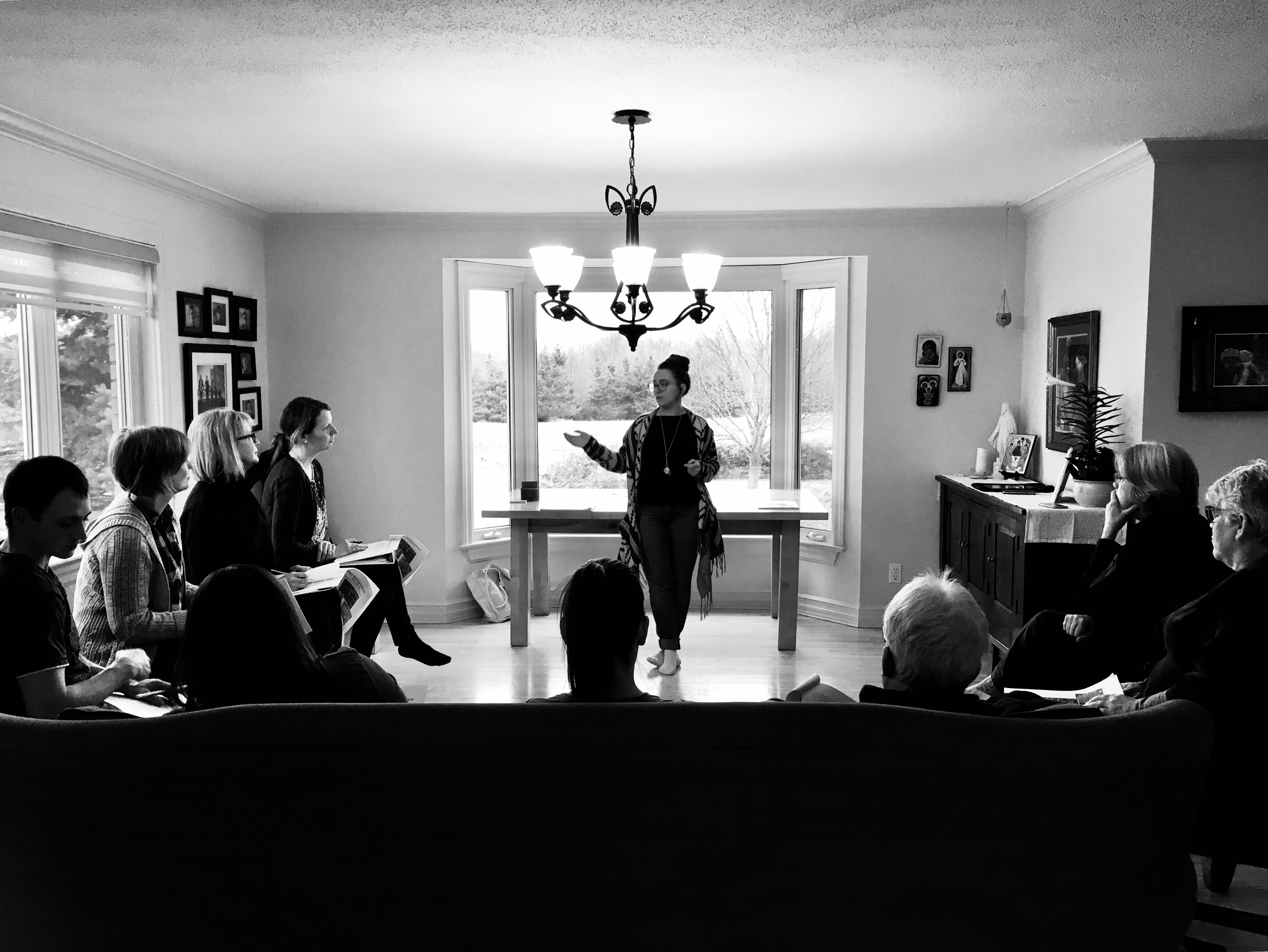 Our friend, Jennifer Glenn, owner of Pick, Plant & Prune, giving a workshop at our farm on Garden Naturalization.