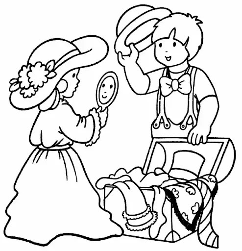 Disfraces Para Colorear Disfraces Para Pintar