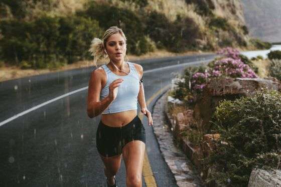 Woman Running Strong