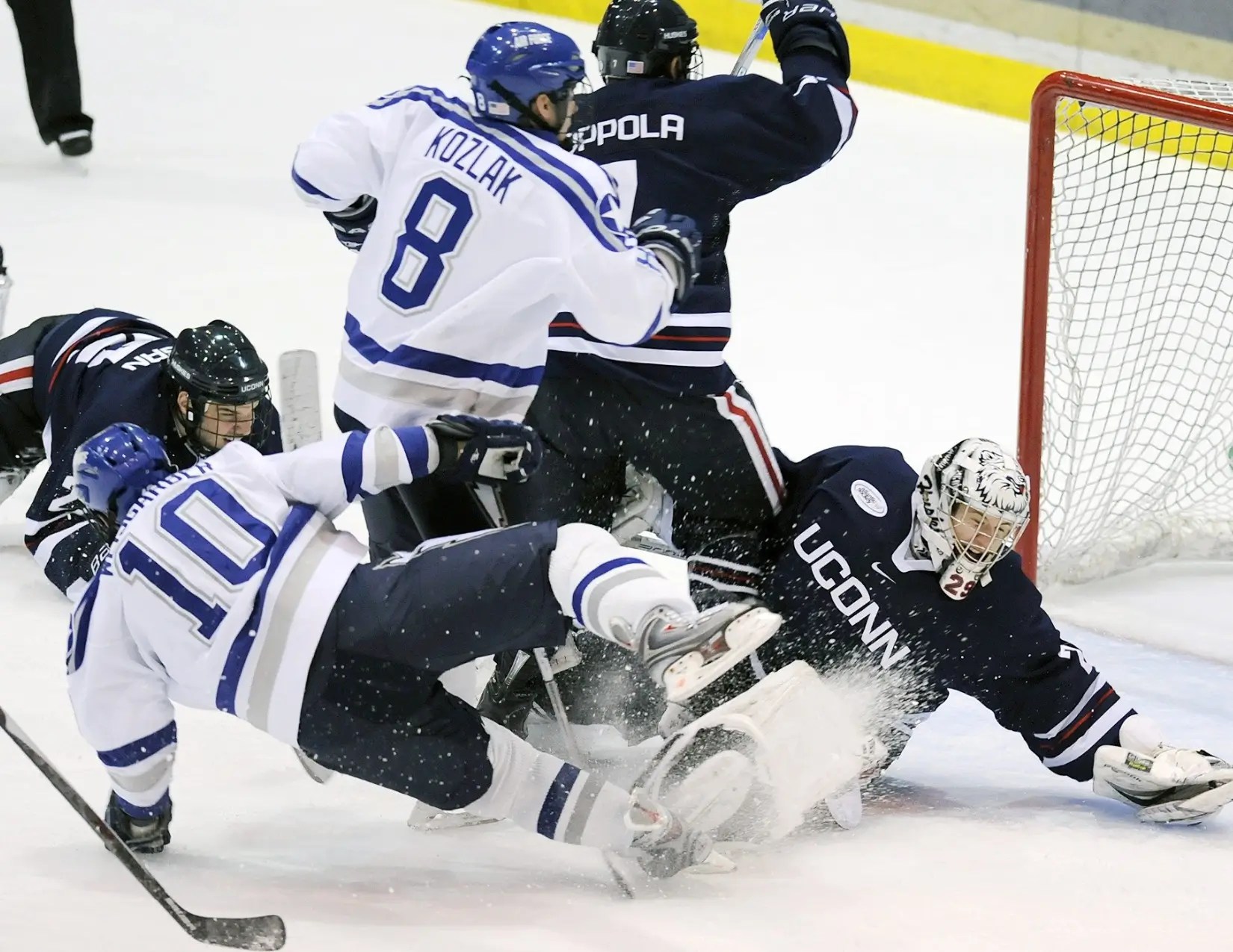 athletes playing hockey