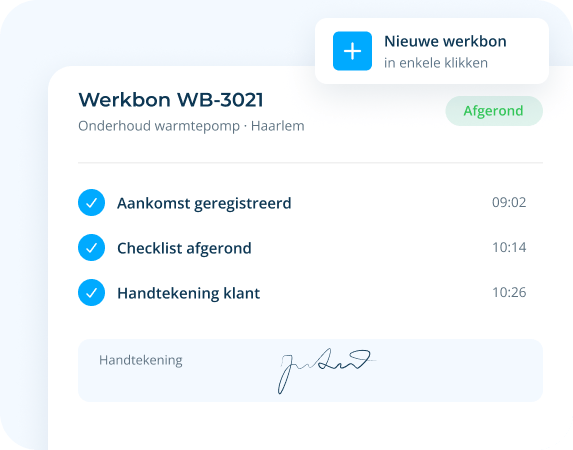 Werkbonnenbeheer in FieldBuddy Pro