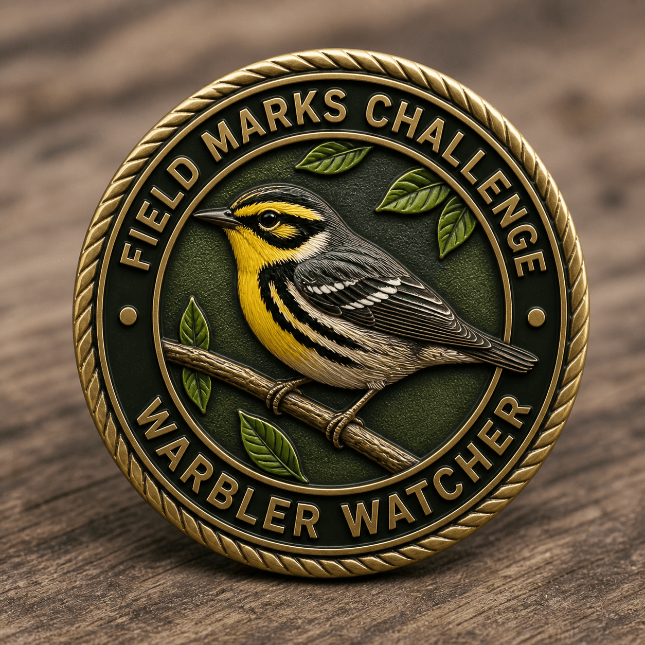 Warbler Watcher challenge coin