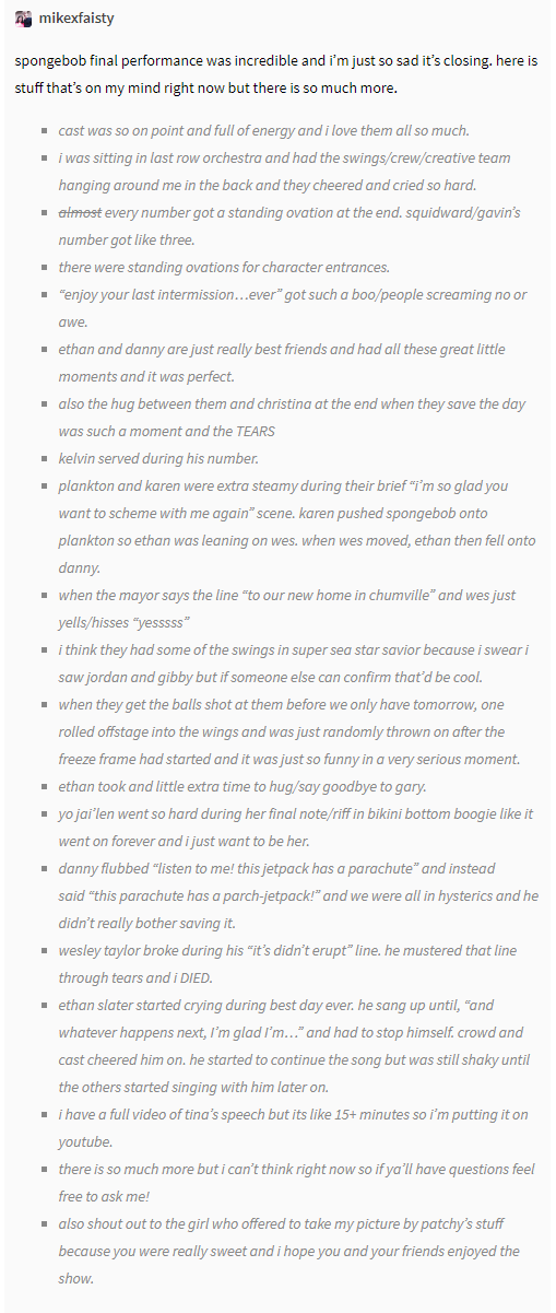 スポンジボブの千秋楽は凄かったらしい Finding Neverland の秘密