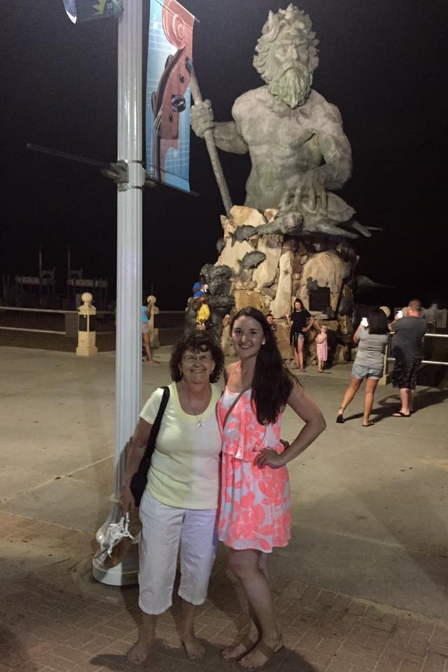 Mom came to visit me at the beach!