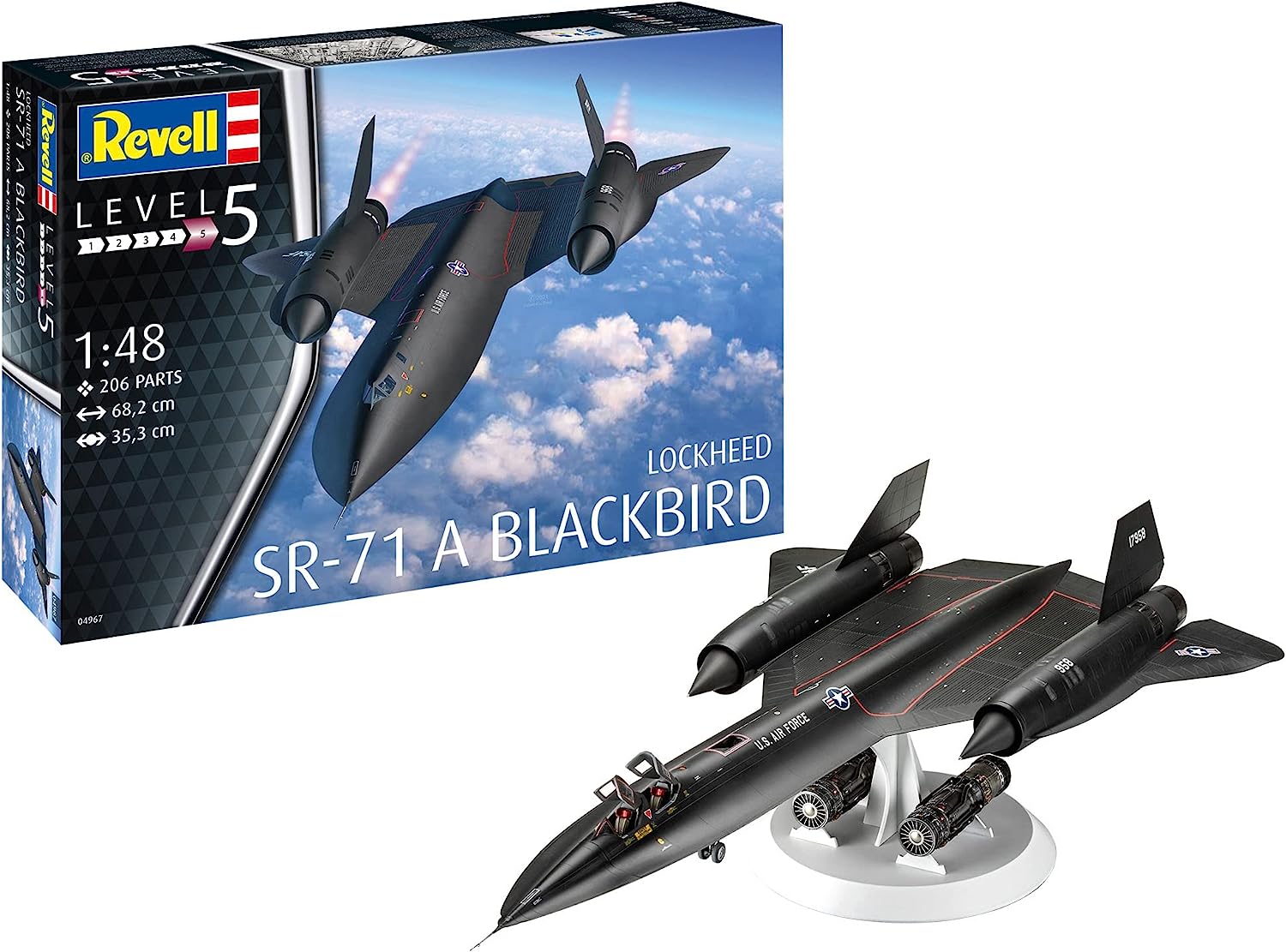 レベル LOCKHEED SR-71 1/72 Amazon.com: Academy 12448 SR-71 Blackbird Recon Surveillance