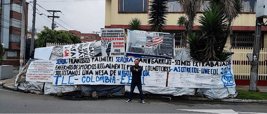Political signage posted on the tent encampment, May 2024 (including Palestine)