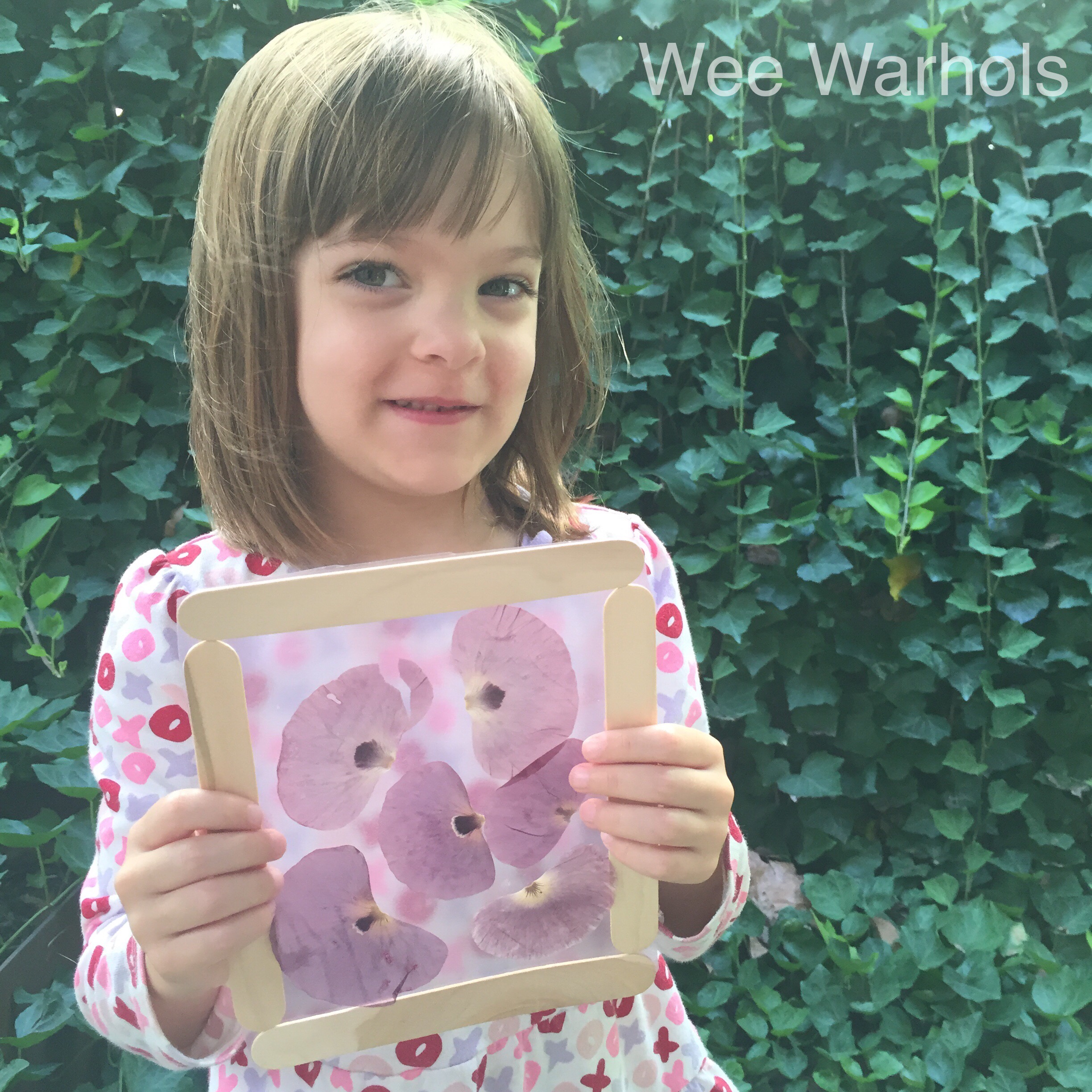 pressed flowers, dried flowers, kids art, Wee Warhols, Austin