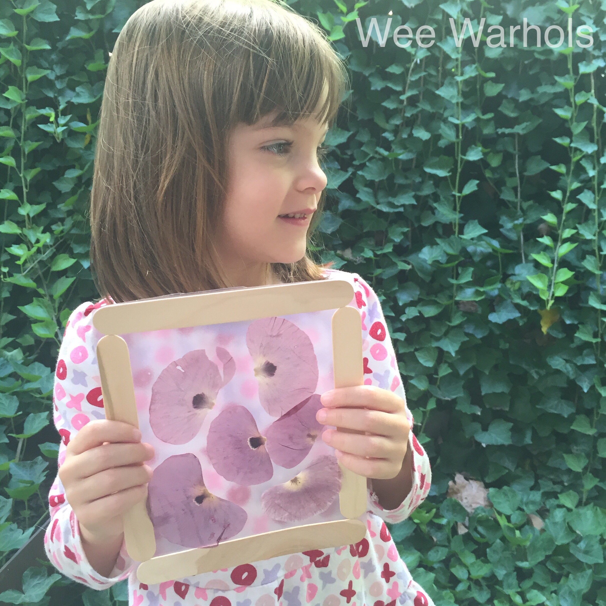 pressed flowers, dried flowers, kids art, Wee Warhols, Austin