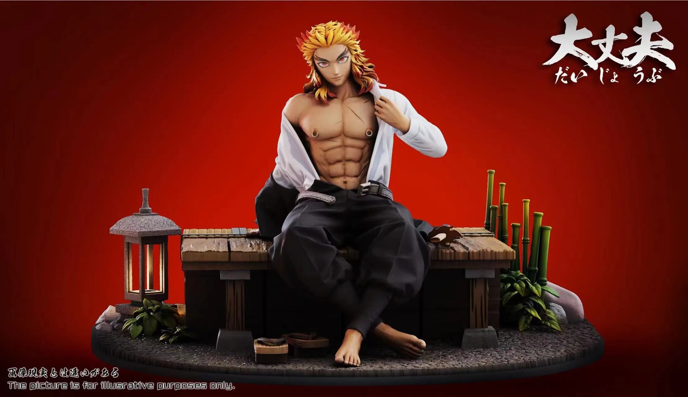 16 Scale Kyojuro Rengoku with LED - Demon Slayer: Kimetsu no Yaiba Resin Statue - DaZhangFu Studio - FIGURETOPIA