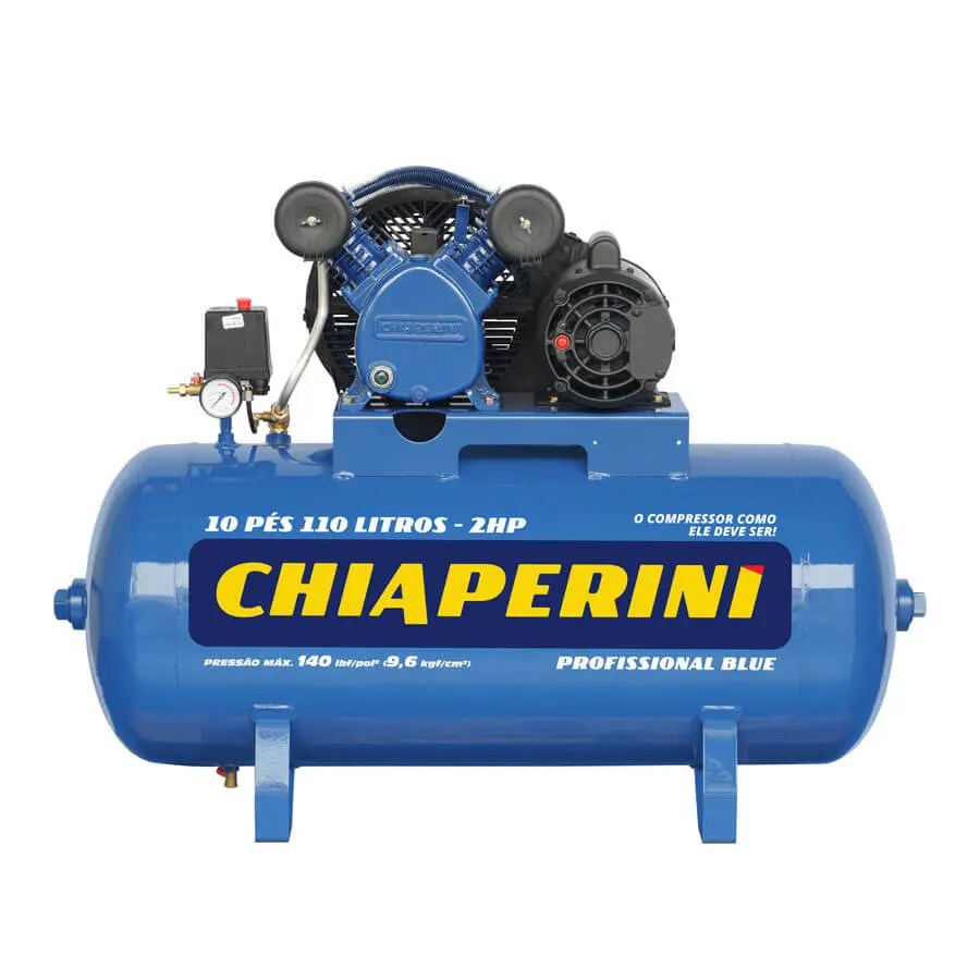 Compressor de ar média pressão 10 pcm 110 litros - Chiaperini 10/110 ...