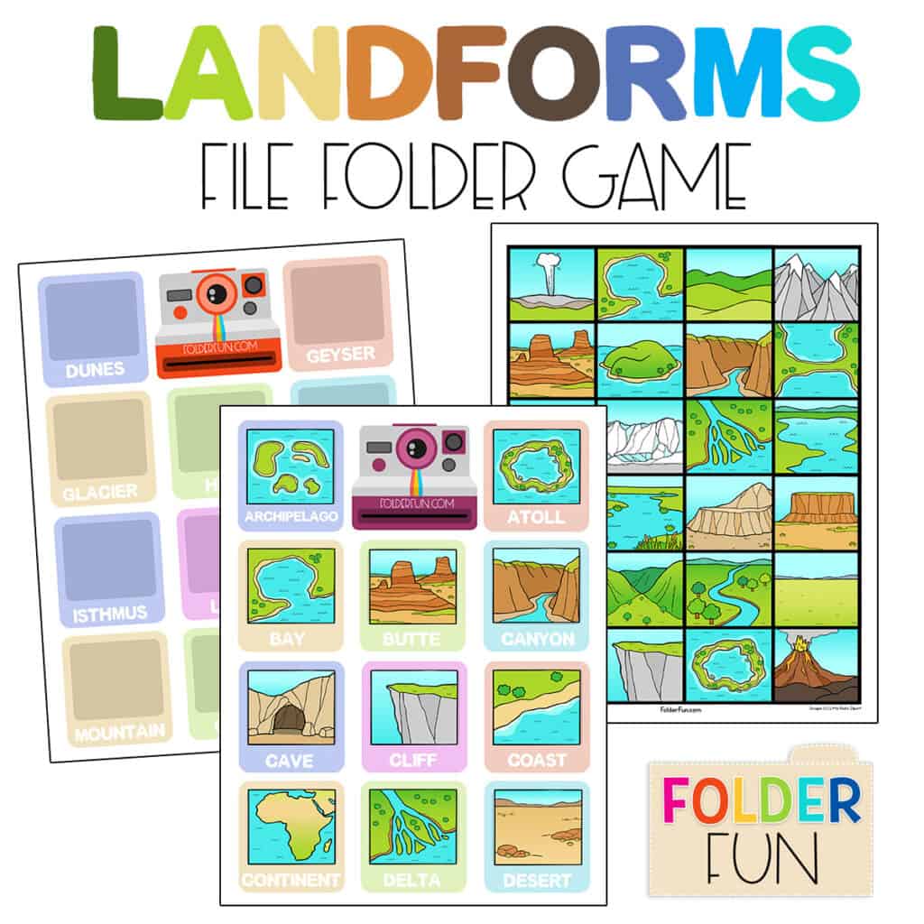 landforms file folder game file folder fun