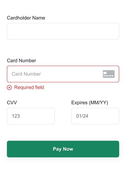 Hosted Fields Payroc Documentation - Dark Textures - Modern Desktop Collection