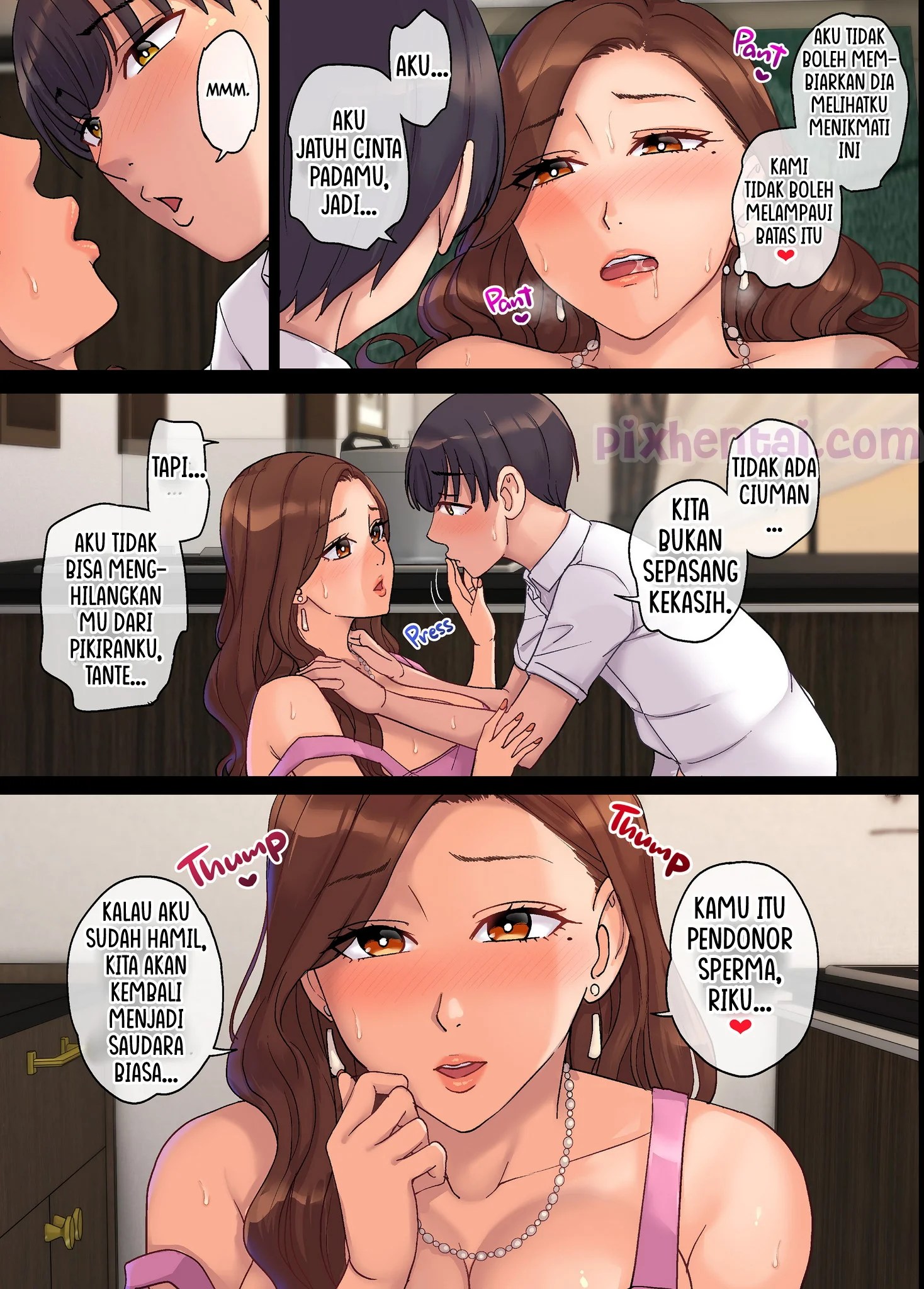 Menjadi Pendonor Sperma Tanteku yang Semok - Halaman 31