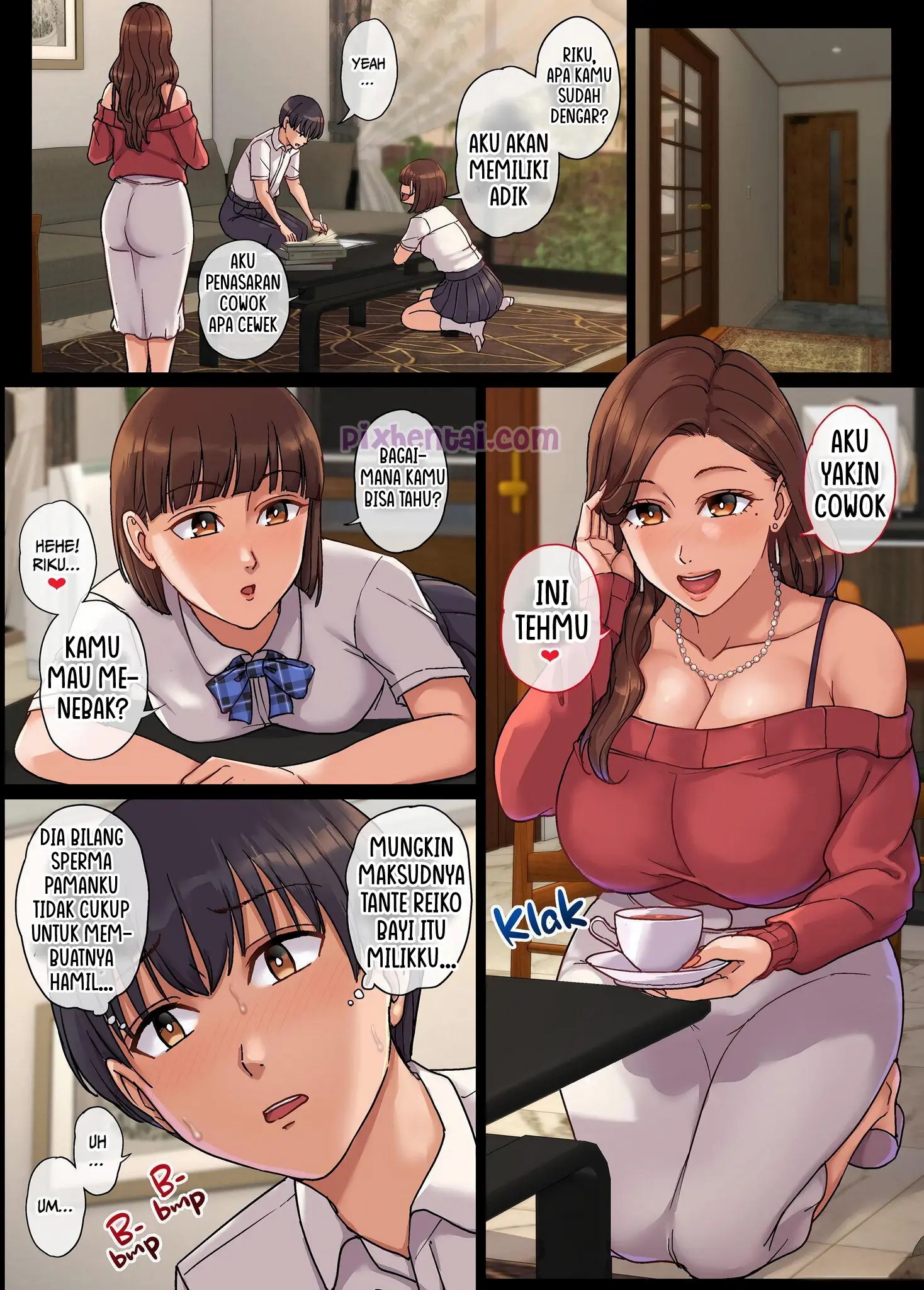 Reiko’s Pregnancy 2 : Mendonorkan Sperma kepada Tante Semok yang Ingin Hamil - Halaman 4