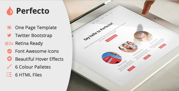 Perfecto One Page Html Template Themes Codegrape - Professional Ocean Illustration - Ultra HD