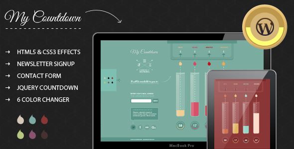 Coming Soon Wordpress Theme For Building Countdown Website - High Quality Geometric Design - 8K