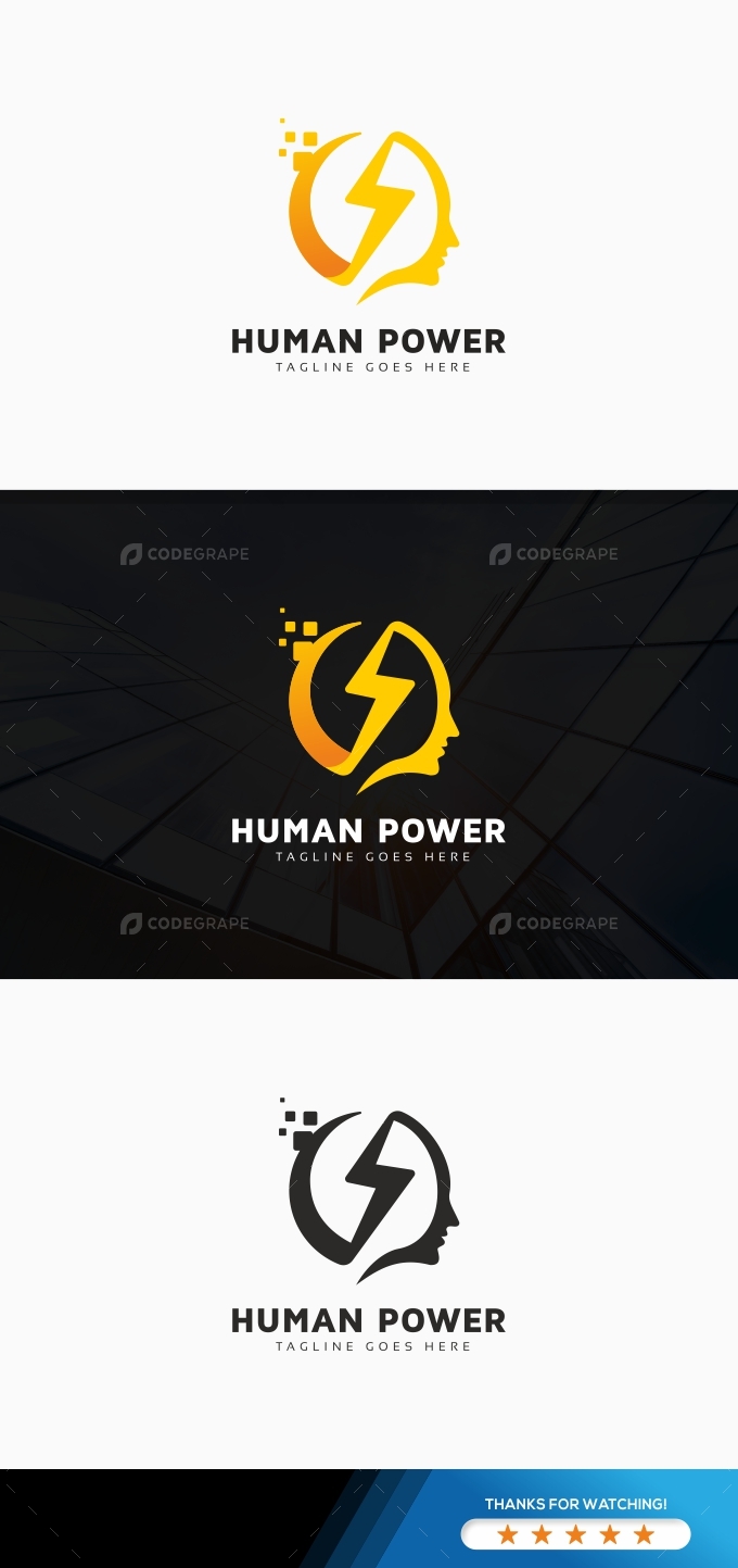 Human Power Logo - Professional Space Art - Full HD