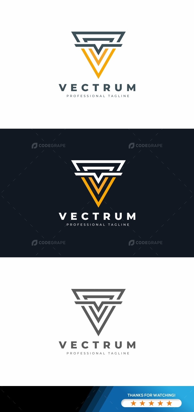 Vectrum V Letter Logo Prints Codegrape - Premium Ocean Photo Gallery - 8K