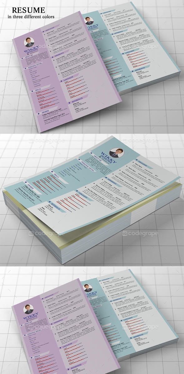 Personal Resume Template - Download Modern Space Background | High Resolution