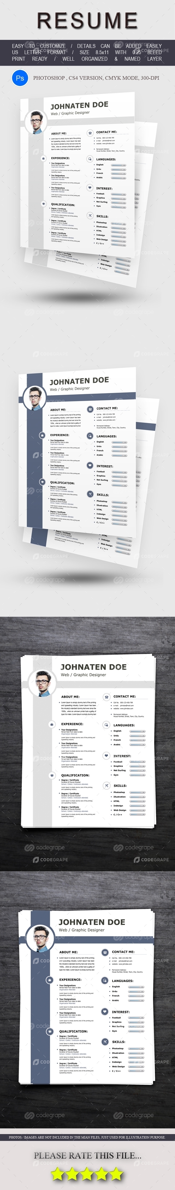 Resume Template Prints Codegrape - Best Minimal Photos in HD
