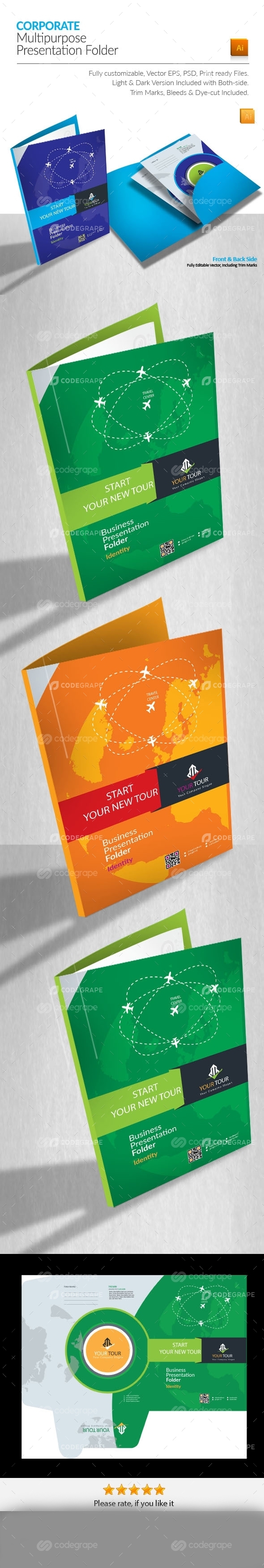 Presentation Folder Prints Codegrape - Gradient Photo Collection - 4K Quality